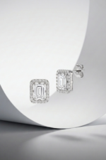 Baget Taşlı 925 Ayar Gümüş Kadın Küpe - Görsel 6