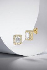 Baget Taşlı 925 Ayar Gümüş Kadın Küpe - Görsel 3