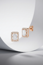 Baget Taşlı 925 Ayar Gümüş Kadın Küpe - Görsel 4