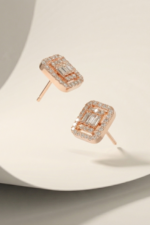 Baget Taşlı 925 Ayar Gümüş Kadın Küpe - Görsel 5