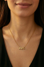 Harfli Kişiye Özel Ayarlanabilir 925 Ayar Gümüş Kadın Minimal Kolye - Görsel 4