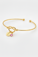 Kişiye Özel Plaka Harfli 925 Ayar Gümüş Kadın Bileklik - Görsel 3