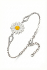 Papatya Tasarım 925 Ayar Gümüş Kadın Ayarlanabilir Bileklik