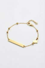 Plaka Kişiye Özel Yazı Yazılabilir 925 Ayar Gümüş Kadın Bileklik - Görsel 3