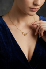 İsimli Kişiye Özel 925 Ayar Gümüş Kadın Kolye - Görsel 4