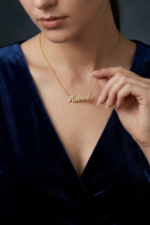 İsimli Kişiye Özel 925 Ayar Gümüş Kadın Kolye - Görsel 3