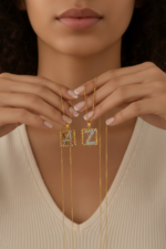 Baş Harf Çift Taraflı 925 Ayar Gümüş Kadın Kolye - Görsel 3