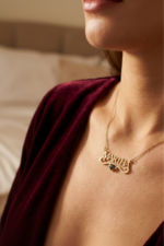 İsimli ve Doğum Taşı Seçenekli Kişiye Özel 925 Ayar Gümüş Kadın Kolye - Görsel 5