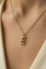 Harf Charm 925 Ayar Gümüş Kadın Minimal Kişiye Özel Kolye