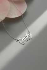 İsimli Kişiye Özel Kalp Detaylı 925 Ayar Gümüş Kadın Kolye - Görsel 8