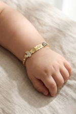 Bebek Künyesi Maşallah Yazılı 925 Ayar Gümüş Nazar El Ayak Figür Beyaz Taşlı - Görsel 2