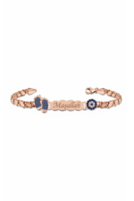 Bebek Künyesi Maşallah Yazılı 925 Ayar Gümüş Nazar Beyaz Taşlı Ayak İzi - Görsel 4