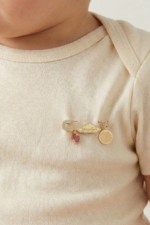 Bebek Yaka İğnesi Maşallah ve Nazar Ayeti Yazılı 925 Ayar Gümüş Antialerjik Bulut Kelebek - Görsel 4