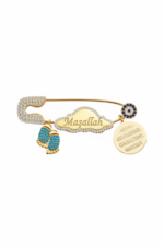 Bebek Yaka İğnesi Maşallah ve Nazar Ayeti Yazılı 925 Ayar Gümüş Antialerjik Bulut Nazar - Görsel 3