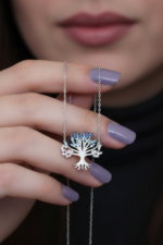 Yaşam Ağacı 925 Ayar Gümüş Kadın Kolye - Görsel 6