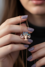 Yaşam Ağacı 925 Ayar Gümüş Kadın Kolye - Görsel 5