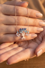 Yaşam Ağacı 925 Ayar Gümüş Kadın Kolye - Görsel 4