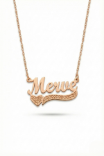 İsimli Kişiye Özel Kalp Detaylı 925 Ayar Gümüş Kadın Kolye - Görsel 7