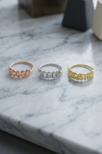 Balon Harfli İsim Yüzüğü 925 Ayar Gümüş Kişiye Özel Kadın Yüzük - Görsel 7