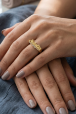 İsim Yüzüğü 925 Ayar Gümüş Kişiye Özel Kadın Yüzük