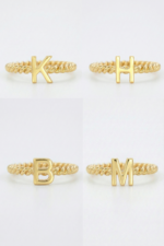 Burgu Bantlı Harf  925 Ayar Gümüş Minimal Kadın Yüzük - Görsel 5