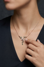 Dala Konan Kelebek Temalı 925 Ayar Gümüş Kadın Kolye - Görsel 2