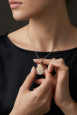 Allah Lafzı Ayetel kürsi ve Nazar Dualı 925 Ayar Gümüş Kadın Damla Kolye - Görsel 2