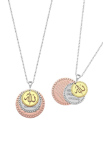 Allah Lafzı Ayetel kürsi ve Nazar Dualı 925 Ayar Gümüş Kadın Yuvarlak Kolye