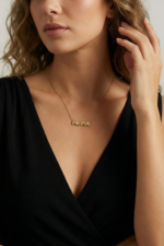 İsimli Bombeli Kişiye Özel 925 Ayar Gümüş Kadın Kolye - Görsel 10