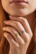 İsimli Kişiye Özel 925 Ayar Gümüş Kadın Ayarlanabilir Yüzük - Görsel 3