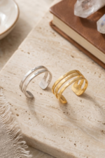 İsimli Kişiye Özel 925 Ayar Gümüş Kadın Ayarlanabilir Yüzük - Görsel 5