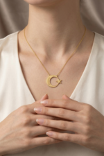 Ay Yıldız Kişiye Özel İsimli 925 Ayar Gümüş Kadın Kolye - Görsel 5