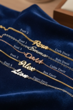 Kişiye Özel İsimli Kadın Bileklik Zincir ve Yazı Fontu Seçenekli 925 Ayar Gümüş