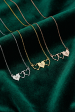 Özel Harf Takı 925 Ayar Gümüş Kadın Kalp Kolye Minimalist Kişiye Özel Hediye - Görsel 2