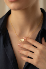 Özel Harf Takı 925 Ayar Gümüş Kadın Kalp Kolye Minimalist Kişiye Özel Hediye - Görsel 5