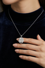 Şans Yoncası Açılır Kolye Kişiye Özel İsimli 925 Ayar Gümüş Kadın Hediyesi - Görsel 3