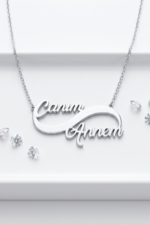 Sonsuzluk Canım Annem Yazılı 925 Ayar Gümüş Anneler Günü Hediyesi Kolye 01709 - Görsel 5