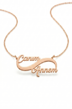 Sonsuzluk Canım Annem Yazılı 925 Ayar Gümüş Anneler Günü Hediyesi Kolye 01709 - Görsel 7