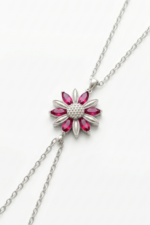 Lotus Çiçeği 925 Ayar Gümüş Minimal Kadına Hediye Bileklik 01764 - Görsel 6
