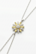 Lotus Çiçeği 925 Ayar Gümüş Minimal Kadına Hediye Bileklik 01764 - Görsel 3