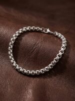 Erkek Çelik Bileklik 6mm Oval Köşeli Kutu Zincir Hediye Künye 01812 - Görsel 5
