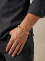 Erkek Çelik Bileklik 6mm Oval Köşeli Kutu Zincir Hediye Künye 01812 - Görsel 2