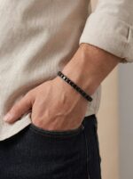 Erkek Çelik Bileklik 6mm Köşeli Kutu Zincir Premium Hediye 01811 - Görsel 2