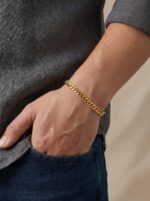 Balık Sırtı Mariner Çelik 6mm  Zincir Erkek Hediye Bileklik 01814 - Görsel 6