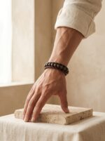Ceviz Ağacı Deri Erkek Bileklik 8mm Sevgili Hediyesi 01804