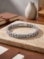 Kral Model Çelik Zincir 4mm Çiftli Erkek Premium Maskülen Hediye Bileklik 01839 - Görsel 3