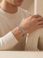 Kral Model Çelik Zincir 4mm Çiftli Erkek Premium Maskülen Hediye Bileklik 01839 - Görsel 4
