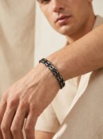 Kral Model Çelik Zincir 4mm Çiftli Erkek Premium Maskülen Hediye Bileklik 01839