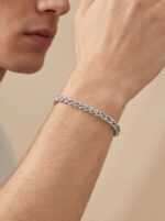 Hasır Örgü Çelik 6mm Zincir Erkek Maskülen Hediye Bileklik 01852 - Görsel 2