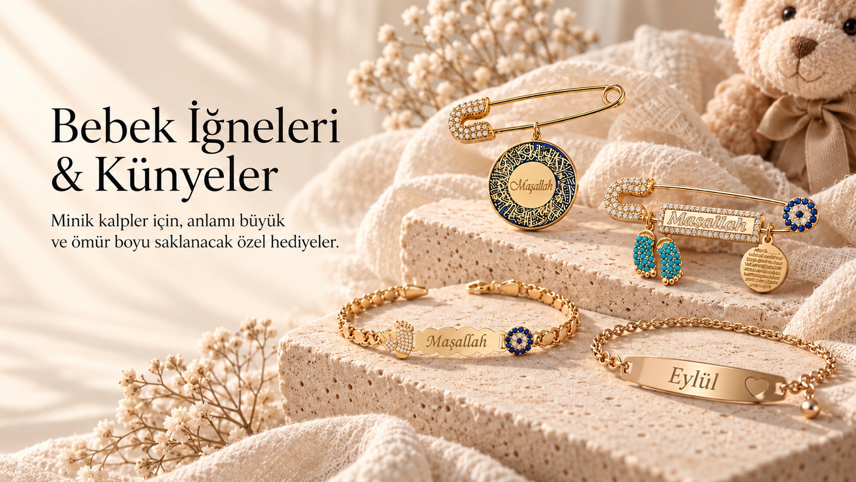 Bebek iğneleri ve künyeleri